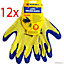 Set Of 12 Latex Coated Builders Garden Work Gardening Gloves X-large Grip