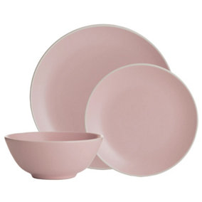 Set of 12 Piece Classic Collection Dinner Set Pink