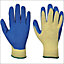 Set Of 12 Rubber Coated Builders Gloves  Latex Material, Large, Strong Grip Safety Gloves