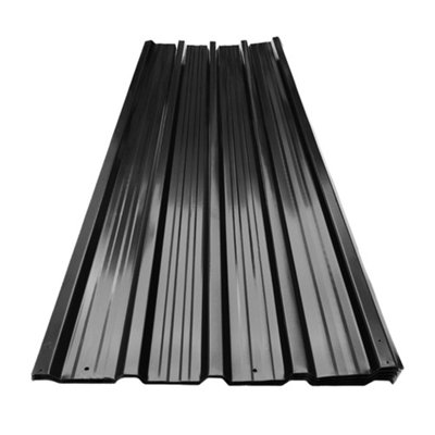 Set of 12 Steel Corrugated Panels  12 Steel Panels in Black - 3