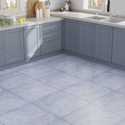 Set of 14 Realistic Stone Texture Self Adhesive Plank PVC Flooring 60x60cm Covering 5m²