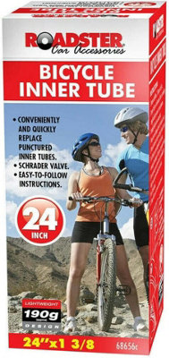 Set Of 2 24" Bike Tyre Inner Tube Bicycle Dunlop Valve Tubes 1"- 3/8" Mountain Bike