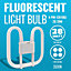 Set Of 2 2D Fluorescent Light Bulb 4 Pin Energy Saving 28W Butterfly Tube Office