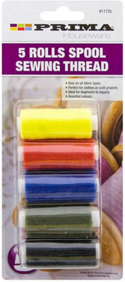 Set Of 2 5 Rolls Spool Sewing Thread Set Assorted Colours Craft Sewing ...