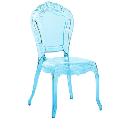 Set of 2 Accent Chairs Acrylic Transparent Blue VERMONT