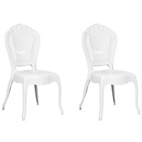 Set of 2 Accent Chairs Acrylic White VERMONT