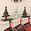 Set of 2 Antique Brown Christmas Tree Stocking Holders