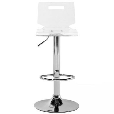 Set of 2 Bar Chairs MALTA Swivel Transparent