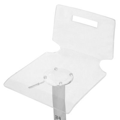 Set of 2 Bar Chairs MALTA Swivel Transparent
