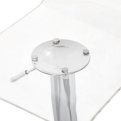 Set of 2 Bar Chairs MALTA Swivel Transparent