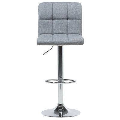 Set of 2 Bar Chairs MARION Swivel Light Grey