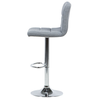 Set of 2 Bar Chairs MARION Swivel Light Grey