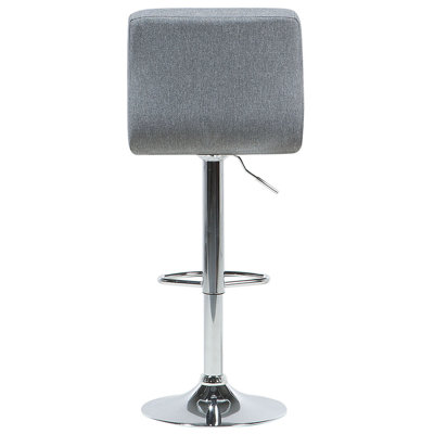 Set of 2 Bar Chairs MARION Swivel Light Grey