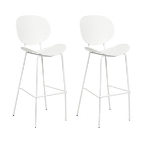 Set of 2 Bar Chairs White SHONTO
