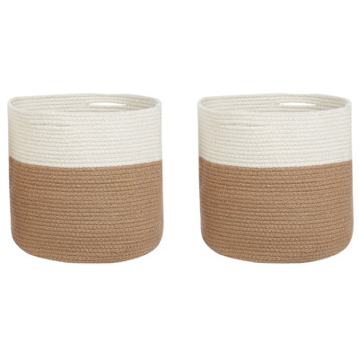 Set of 2 Baskets ARDESEN Cotton Natural