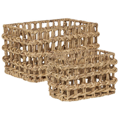 Set of 2 Baskets DIAN Wicker Natural
