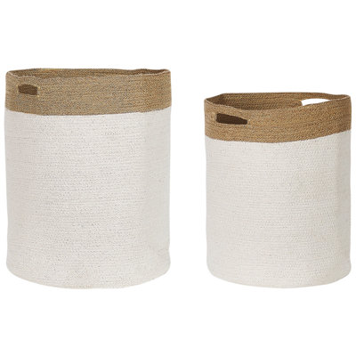 Set of 2 Baskets KARDH Cotton White