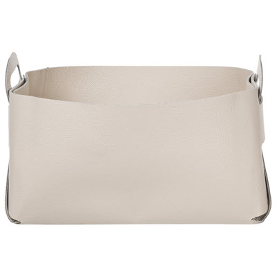 Set of 2 Baskets NUZI Faux Leather Beige