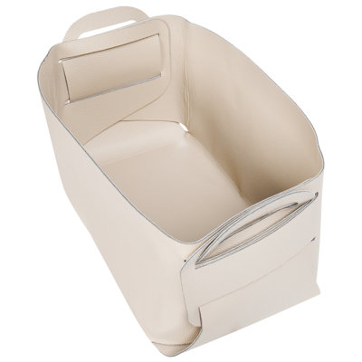 Set of 2 Baskets NUZI Faux Leather Beige