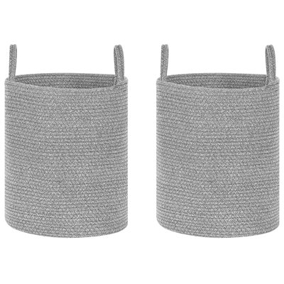Set of 2 Baskets SARYK Cotton Grey