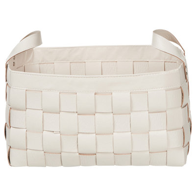 Set of 2 Baskets SIPPAR Faux Leather Beige