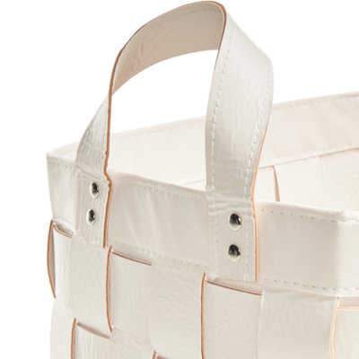 Set of 2 Baskets SIPPAR Faux Leather Beige