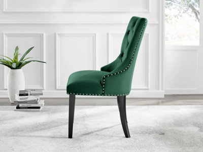 Green high back 2024 dining chairs