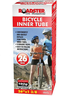 Set Of 2 Bike Tyre Inner Tube Bicycle Dunlop Valve Tubes 1 - 3/8 Inches Mountain Bike 26 Inch