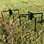 Set of 2 Bird Feeding Station Stabilisers Stand Bases (Black)