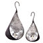 Set of 2 Black and Silver Decoration Décor Tealight Candle Holder