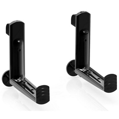 Set of 2 Black Plastic Balcony Brackets LECHUZA
