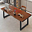 Set of 2 Black Rectangular Metal Furniture Legs Table Legs W 35 cm x H 40 cm