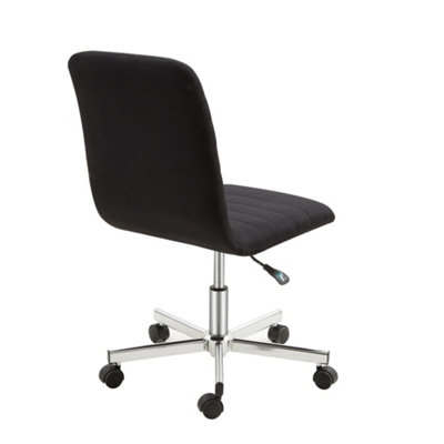 Set of 2 Black Swivel Office Chair with Adjustable Height, 360 degree swivel