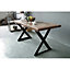 Set of 2 Black X Shaped Industrial Metal Furniture Legs Feet Table Legs W 40 x H 30 cm