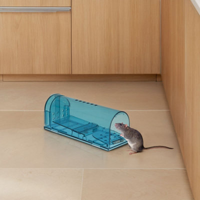 Set of 2 Blue Mouse Trap Mice Traps Rodent Trap Rat Mouse Control