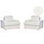 Set of 2 Boucle Armchairs White ALLA