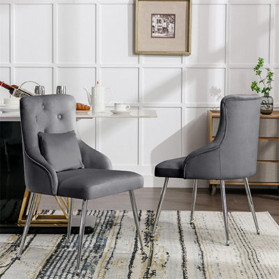 Grey cushion dining discount chairs