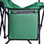 Set of 2 Camping Chair Lightweight Folding Portable with Cup Holder Side Pocket - Green
