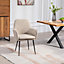 Set of 2 Carrara Fabric Dining Chairs - Brown