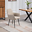 Set of 2 Carrara Fabric Dining Chairs - Brown