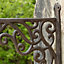 Set of 2 Cast Iron Ornate Scrolled Wall Bracket Outdoor Basket Hanger Garden Hanging Basket Bracket