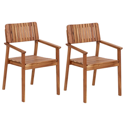 Set of 2 Chairs Wood Light Wood AGELLO