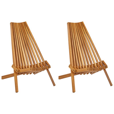 Set of 2 Chairs Wood Light Wood BELLANO