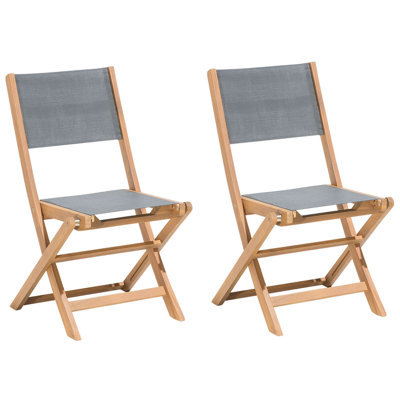 Set of 2 Chairs Wood Light Wood CESANA