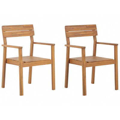 Set of 2 Chairs Wood Light Wood FORNELLI