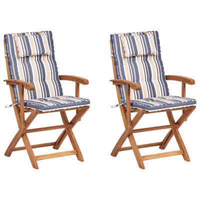 Set of 2 Chairs Wood Multicolour MAUI II