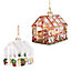 Set of 2 Christmas Tree Decoration Hanging House Baubles