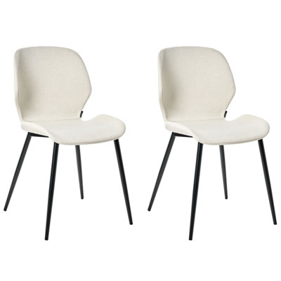 Set of 2 Conference Chairs HOLLAND Fabric Light Beige