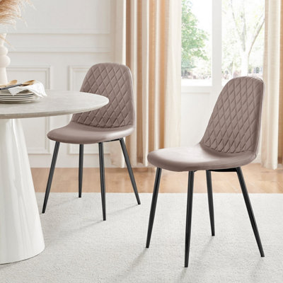 Beige dining online chairs black legs