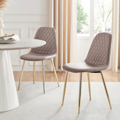 Modern dining chairs with deals gold legs